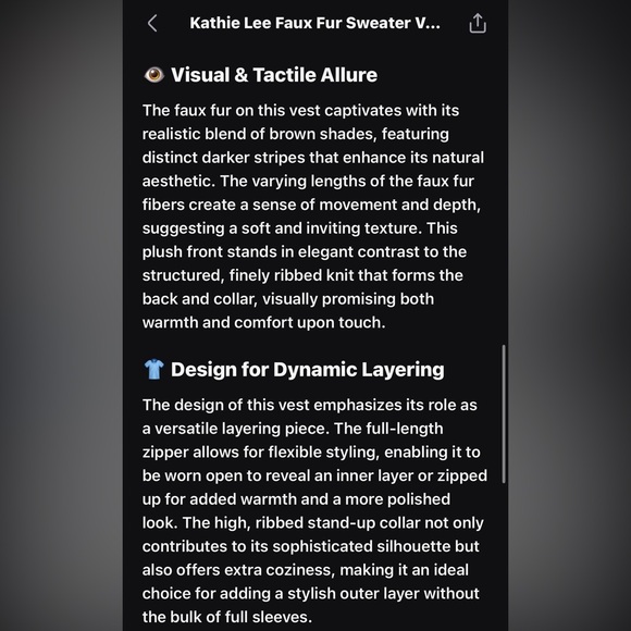 Kathie Lee Collection Faux Fur Vest - Picture 11 of 12